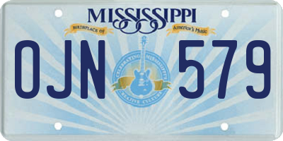 MS license plate OJN579