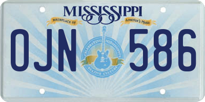 MS license plate OJN586