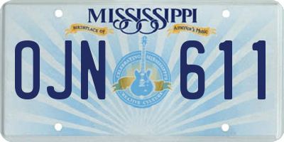 MS license plate OJN611