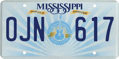 MS license plate OJN617