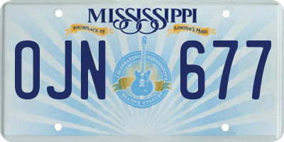 MS license plate OJN677