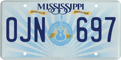 MS license plate OJN697