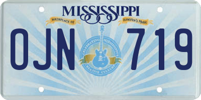 MS license plate OJN719