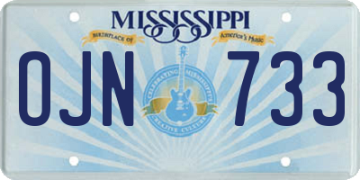 MS license plate OJN733