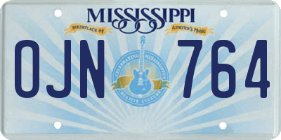 MS license plate OJN764