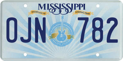 MS license plate OJN782