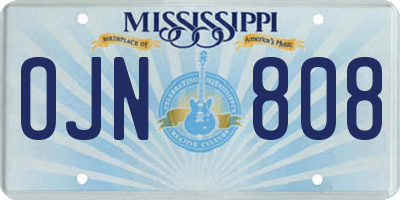 MS license plate OJN808