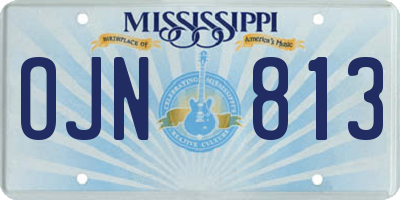 MS license plate OJN813
