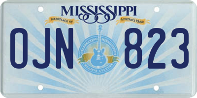 MS license plate OJN823