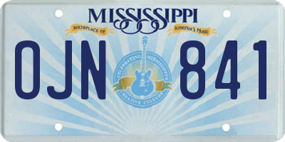 MS license plate OJN841