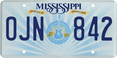 MS license plate OJN842
