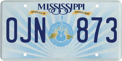 MS license plate OJN873