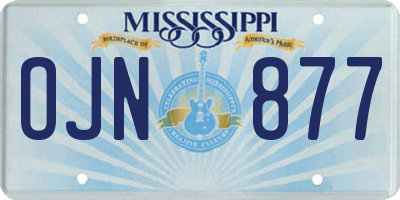 MS license plate OJN877