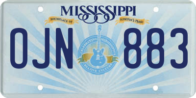 MS license plate OJN883