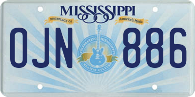 MS license plate OJN886
