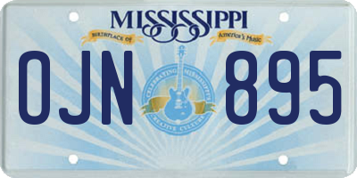 MS license plate OJN895