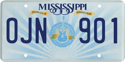 MS license plate OJN901
