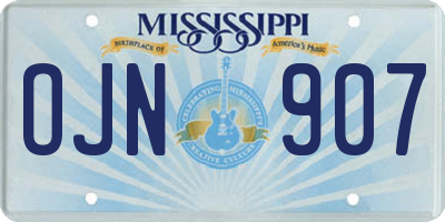 MS license plate OJN907