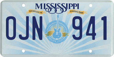 MS license plate OJN941