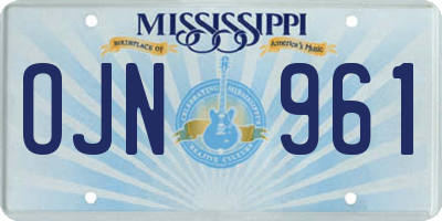 MS license plate OJN961