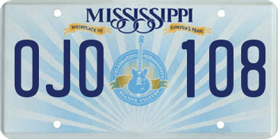 MS license plate OJO108