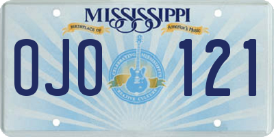 MS license plate OJO121