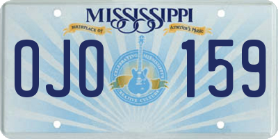 MS license plate OJO159