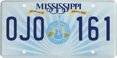 MS license plate OJO161