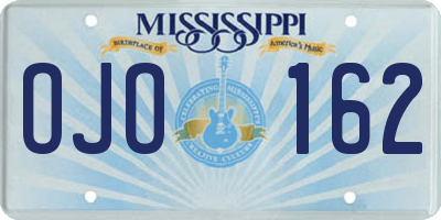 MS license plate OJO162