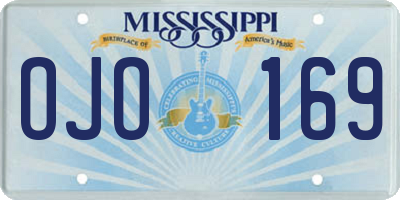 MS license plate OJO169