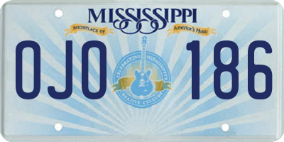 MS license plate OJO186