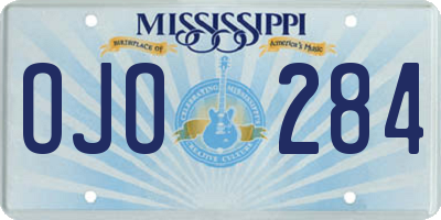 MS license plate OJO284