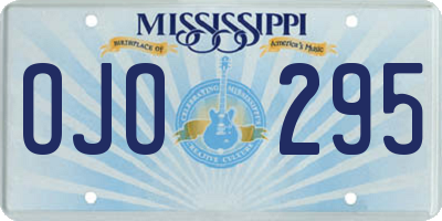 MS license plate OJO295
