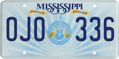 MS license plate OJO336