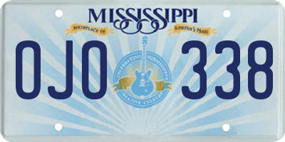 MS license plate OJO338
