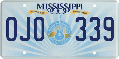MS license plate OJO339