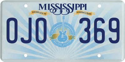 MS license plate OJO369