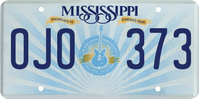 MS license plate OJO373
