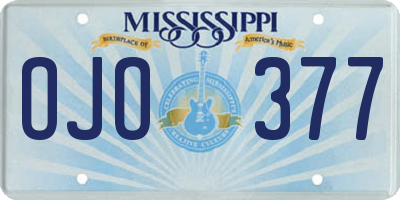 MS license plate OJO377
