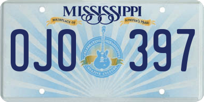 MS license plate OJO397