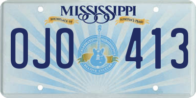 MS license plate OJO413