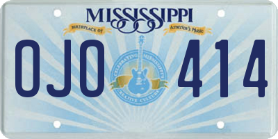 MS license plate OJO414