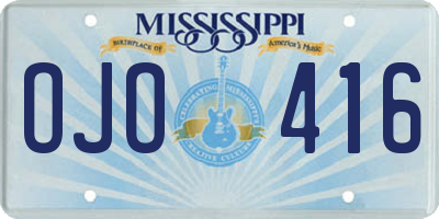 MS license plate OJO416