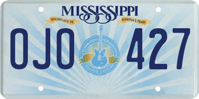 MS license plate OJO427