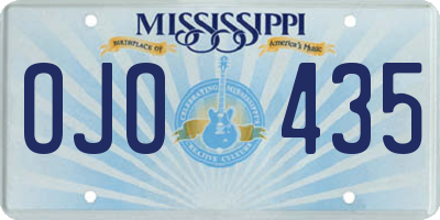 MS license plate OJO435