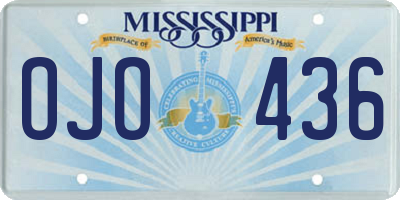 MS license plate OJO436