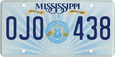 MS license plate OJO438