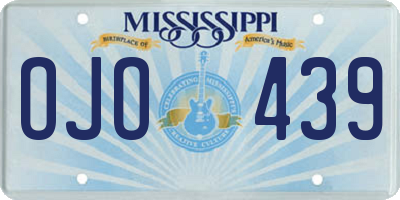MS license plate OJO439