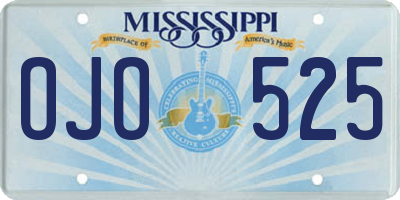 MS license plate OJO525