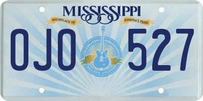 MS license plate OJO527